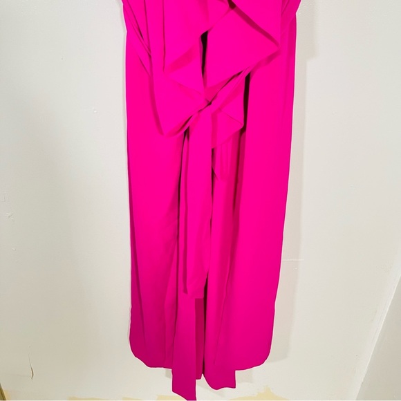 NWT Misha Collection Lorena Halter Midi Dress Fuchsia Pink Resortwear Vacation - Picture 7 of 8